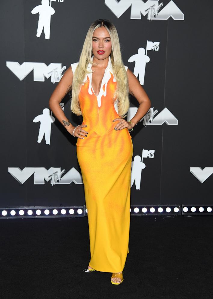 PHOTO: Karol G attends the 2024 MTV Video Music Awards at UBS Arena in Elmont, NY, Sept. 11, 2024.