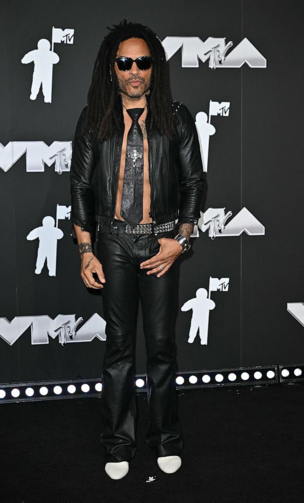 PHOTO: Lenny Kravitz arrives to attend the MTV Video Music Awards at UBS Arena in Elmont, N.Y., Sept. 11, 2024. 