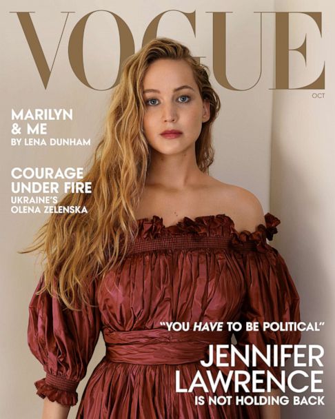 Jennifer Lawrence opens up to Vogue about being a new mom, politics and  more - Good Morning America