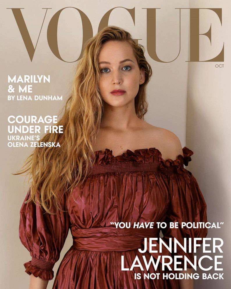 Jennifer Lawrence opens up to Vogue about being a new mom, politics and  more - Good Morning America