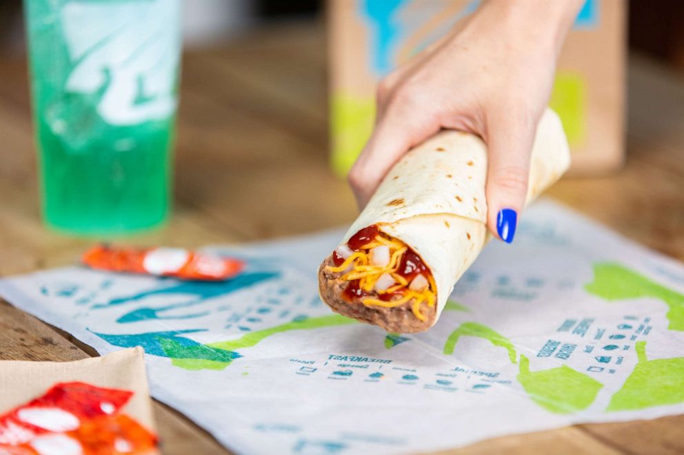 PHOTO: A bean and cheese burrito from Taco Bell.