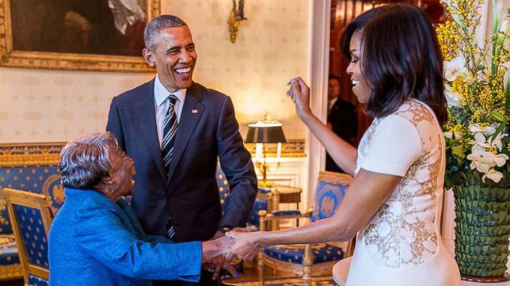 VIDEO: President Obama and first lady Michelle Obama hosted 106-year-old Virginia McLaurin at the White House more than a year after a petition was launched to get her an invite.