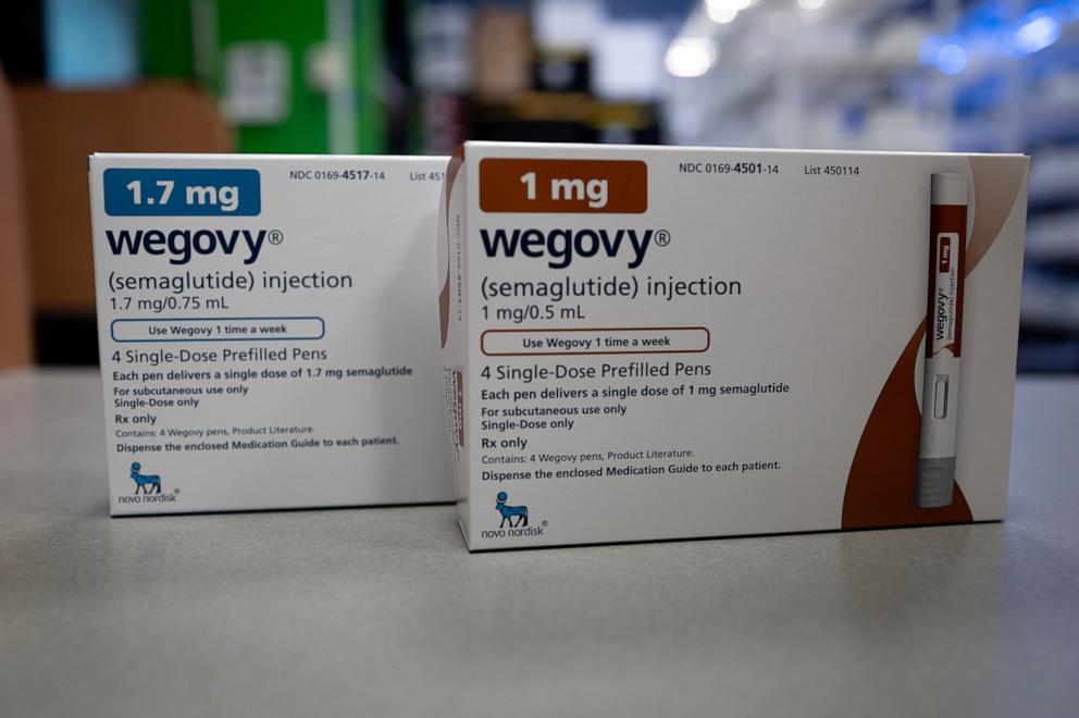 PHOTO: In this photo illustration, the injectable weight-loss medication Wegovy is available at New City Halstead Pharmacy on April 24, 2024 in Chicago.