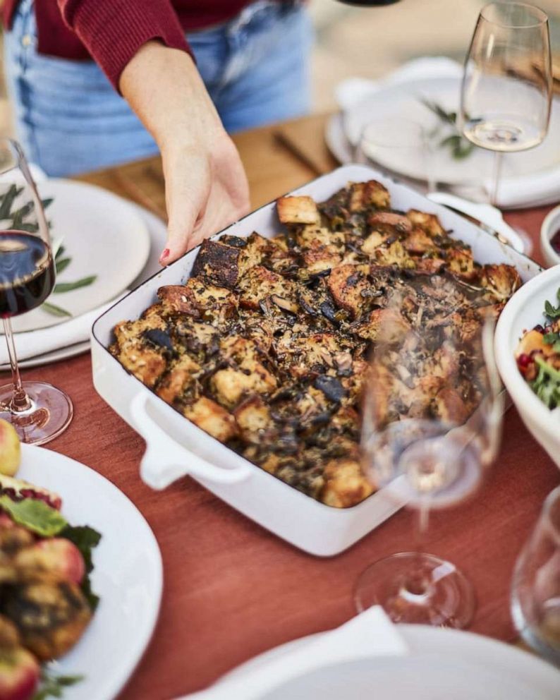 PHOTO: Gaby Dalkin's wild mushroom stuffing is a Thanksgiving staple for the California chef.