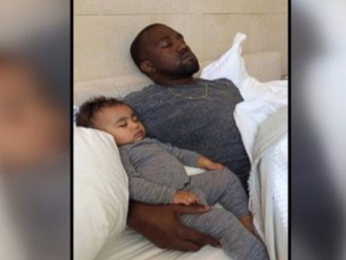 VIDEO: Kim Kardashian posted an adorable photo of her husband sleeping beside their daughter on Father's Day.