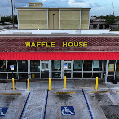 PHOTO: In an aerial view, a Waffle House restaurant on July 30, 2024 in Miami Gardens, Fla.