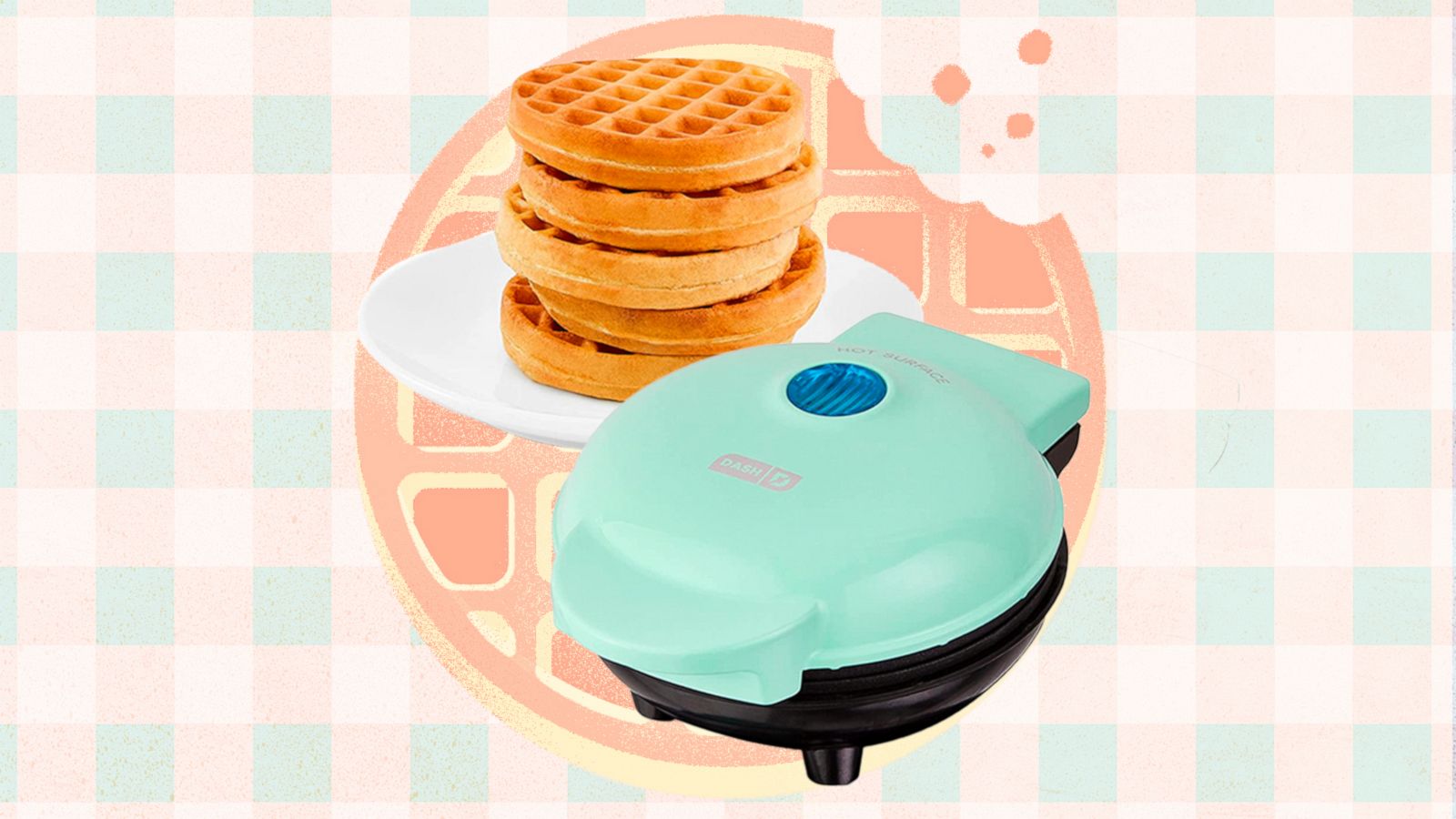 As Is Dash Set of 3 Mini Spring Shaped Waffle Maker 