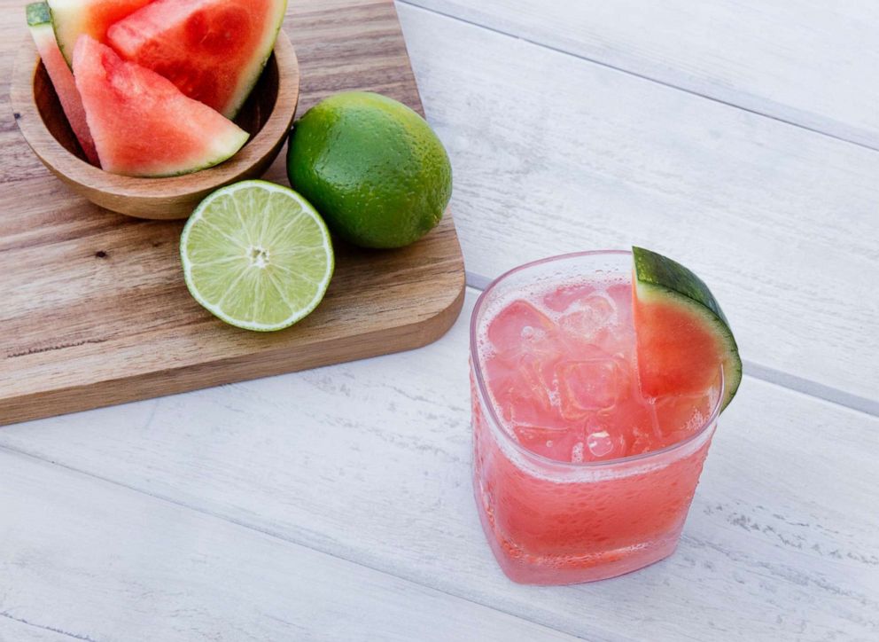 PHOTO: A watermelon basil margarita made with Patrón Reposado.