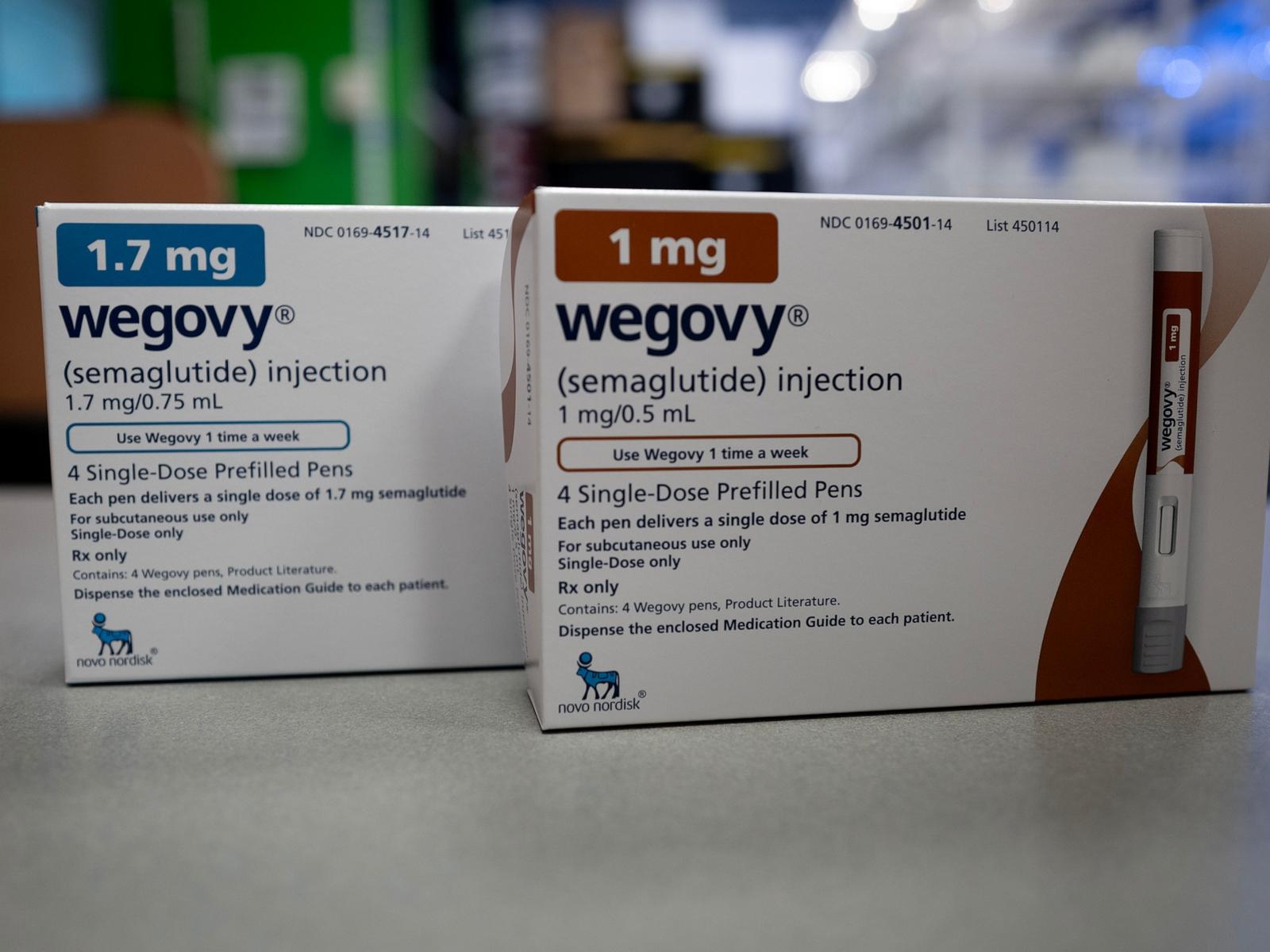 PHOTO: In this photo illustration, the injectable weight-loss medication Wegovy is available at New City Halstead Pharmacy on April 24, 2024 in Chicago.