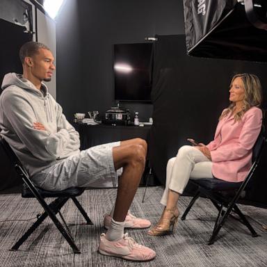 PHOTO: San Antonio Spurs star Victor Wembanyama speaks with ABC News' Rhiannon Ally in an interview on "Good Morning America" on June 10, 2026.