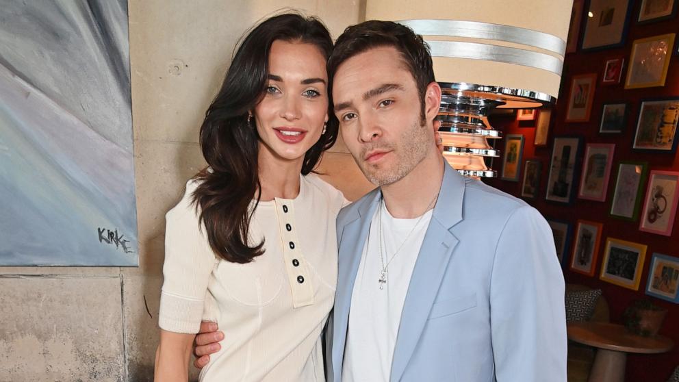 PHOTO: Amy Jackson and Ed Westwick at 180 The Strand on May 11, 2024 in London.