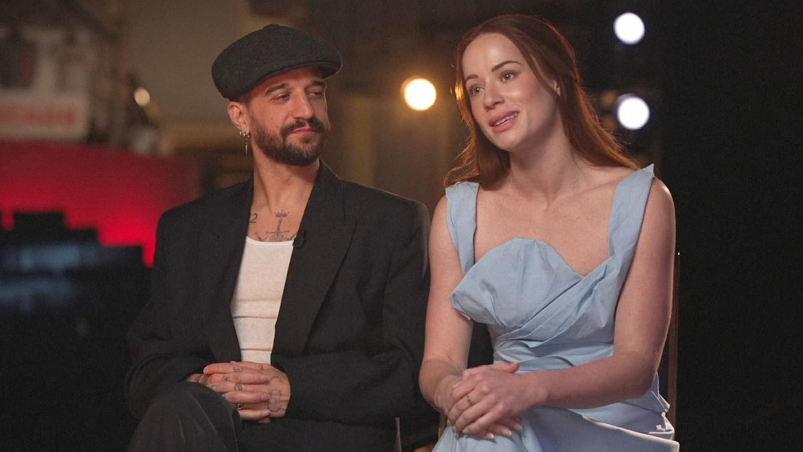 PHOTO: Whitney Leavitt and Mark Ballas discuss their starring roles in "Chicago" in an interview that aired April 8, 2026, on "Good Morning America."