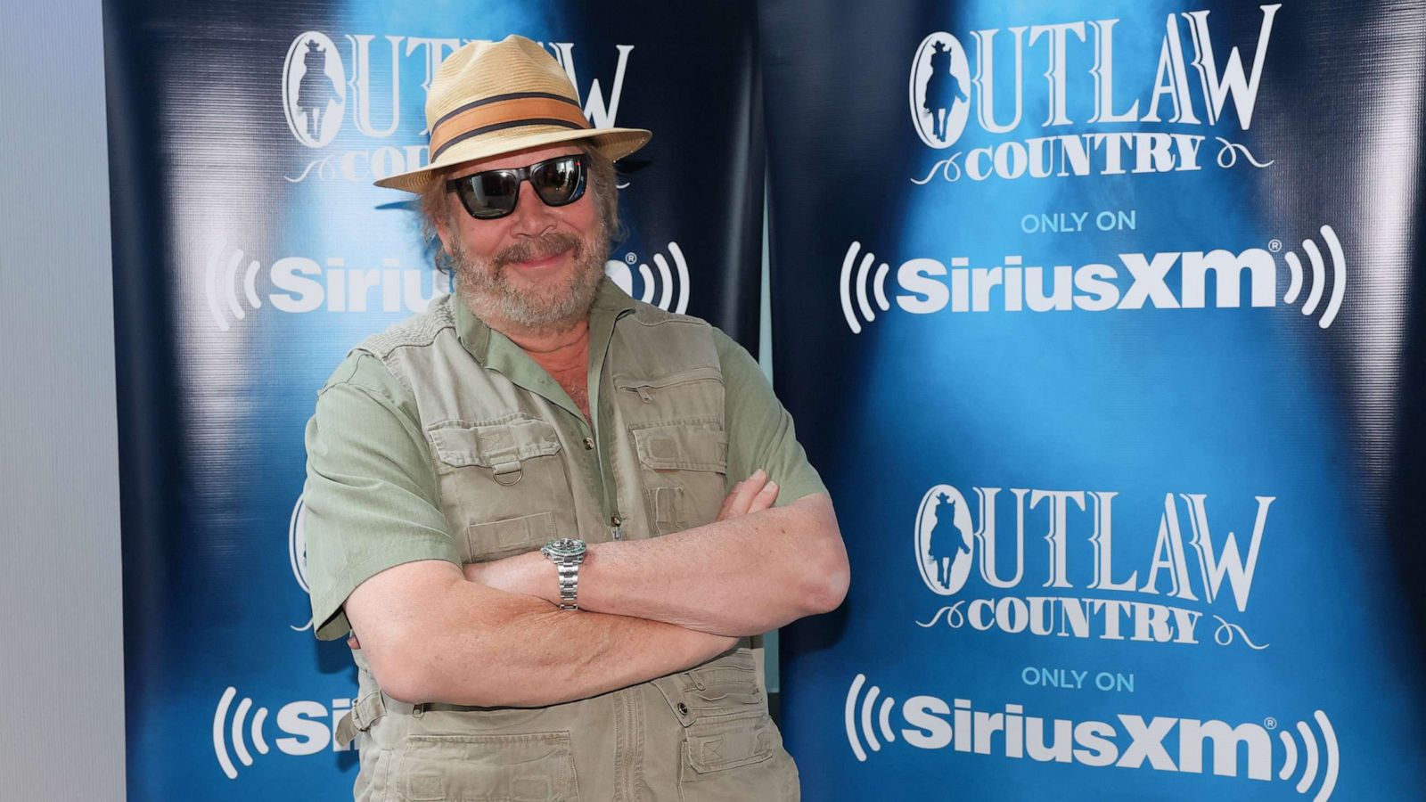 PHOTO: Singer-songwriter Hank Williams Jr. visits SiriusXM's Outlaw Country at SiriusXM Nashville Studios at Bridgestone Arena on June 6, 2022 in Nashville, Tenn.