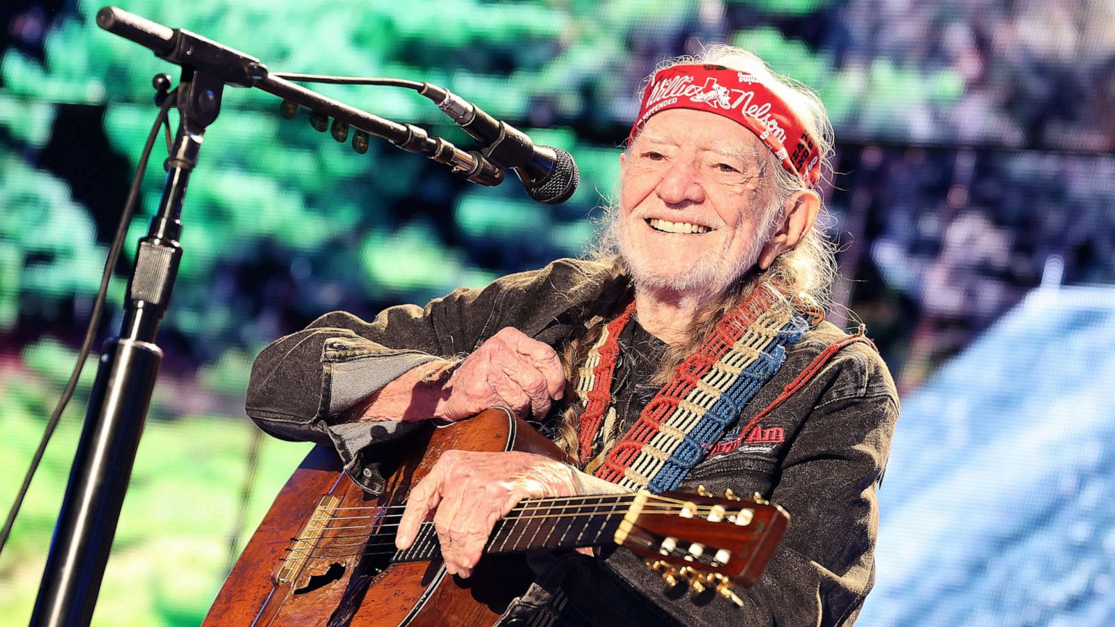 PHOTO: Willie Nelson performs during the Farm Aid concert, Sept. 24, 2022, in Raleigh, North Carolina.