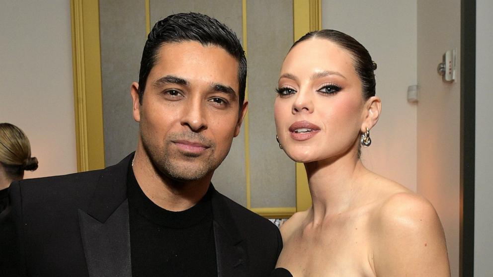 Wilmer Valderrama and Amanda Pacheco attend Netflix's Golden Globe Afterparty 2025 on January 05, 2025 in Beverly Hills, California. 