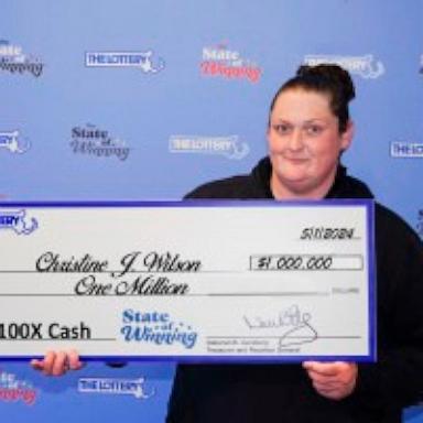 PHOTO: Christine Wilson of Attleborough won her second 1 million lottery prize in a 10-week span.