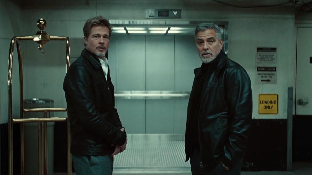 PHOTO: Brad Pitt and George Clooney appear in the official trailer for "Wolfs."