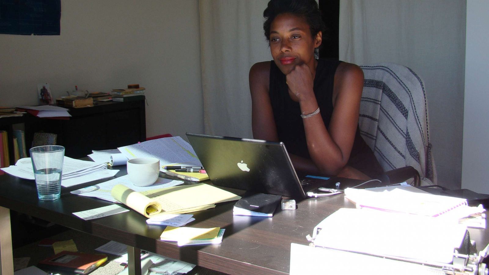 PHOTO: Author Sarah M. Broom is pictured here working on her book, "The Yellow House."