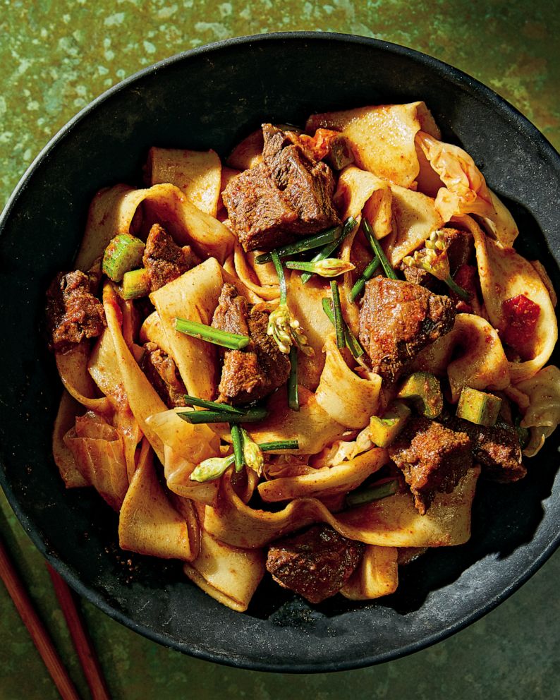 PHOTO: Spicy tingly beef with hand pulled noodles by Jason Wang in the new Xi'an Famous Foods cookbook.