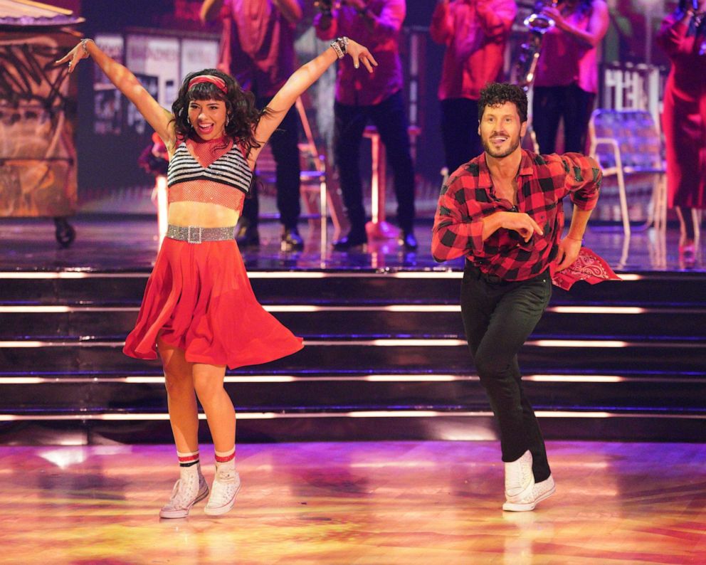 PHOTO: Xochitl Gomez Val Chmerkovskiy perform on "Dancing with the Stars" on ABC, Oct. 3, 2023.