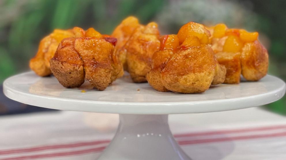 VIDEO: Pastry chef Zac Young makes hot honey peach biscuits