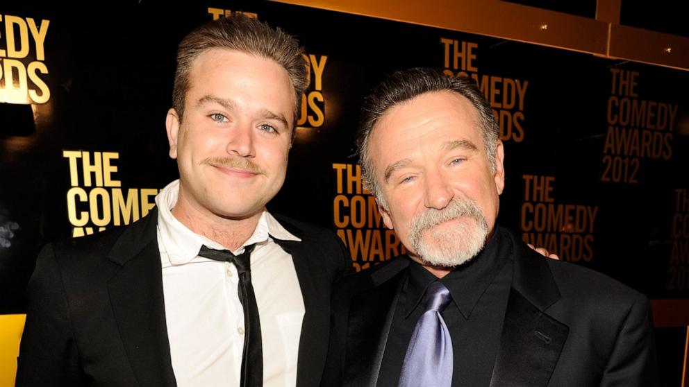 PHOTO: Zachary Pym Williams and Robin Williams attend The Comedy Awards 2012 at Hammerstein Ballroom in New York City, April 28, 2012.