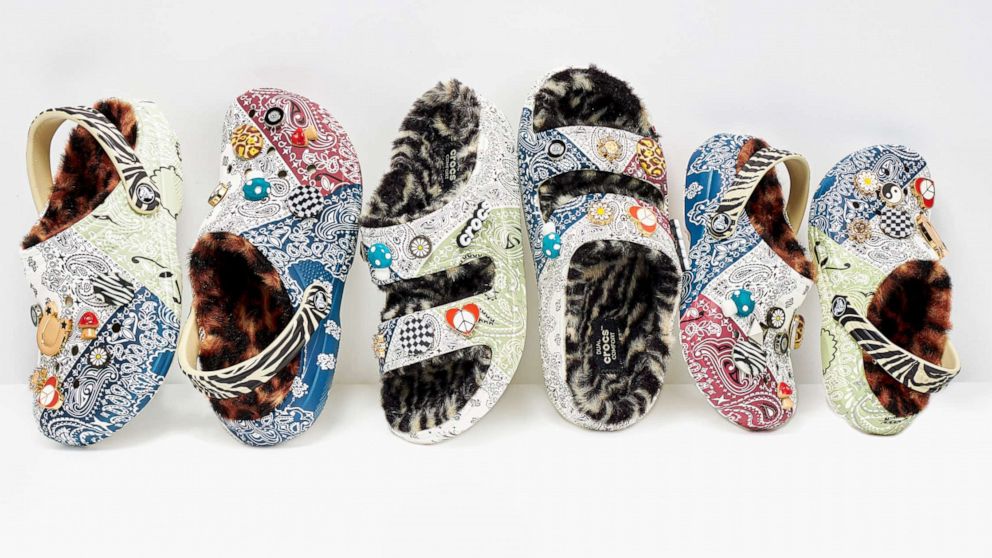 PHOTO: The Zappos X Crocs collaboration features maximalist animal prints and bandana designs.