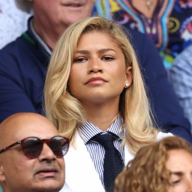 PHOTO: Zendaya looks on during the Gentlemen's Singles Final between Novak Djokovic of Serbia and Carlos Alcaraz of Spain during day fourteen of The Championships Wimbledon 2024 in London, July 14, 2024.