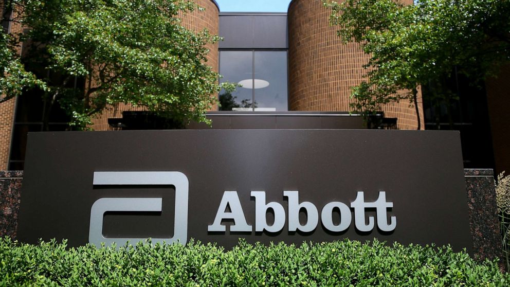 PHOTO: A sign for Abbott Laboratories is shown.