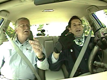 VIDEO: John Berman uses a simulator suit to demonstrate older drivers problems.