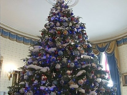 A picture of the White House Christmas tree.