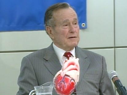 VIDEO: Former President Bush Chokes Up