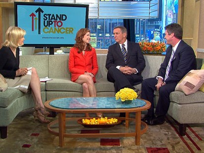 VIDEO: Charles Gibson and Dana Delany help with a telethon to raise money for cancer.
