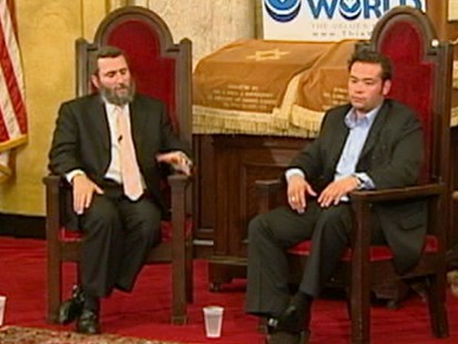 VIDEO: The reality TV star seeks spiritual guidance from Rabbi Shmuley Boteach.