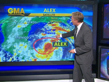 VIDEO: Tropical Storm Alex Strengthens