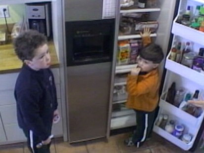 VIDEO: Surveillance cameras capture one familys high caloric intake.