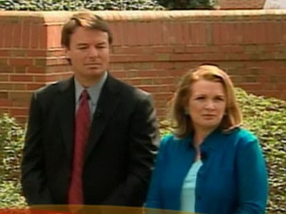 A picture of John Edwards and his wife Elizabeth.