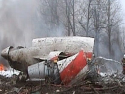 VIDEO: Plane Carrying Polish President Crashes