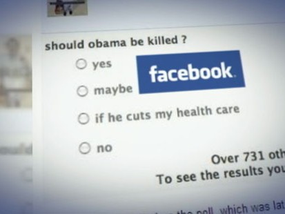 VIDEO: Facebook Poll asked if President Obama should be killed.