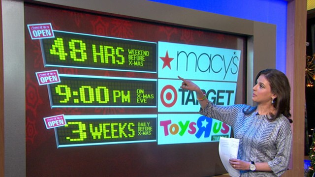 Macy&#39;s, Target Holiday Hours 2012: Stores Extend Hours to Keep Holiday Sales Strong Video - ABC News