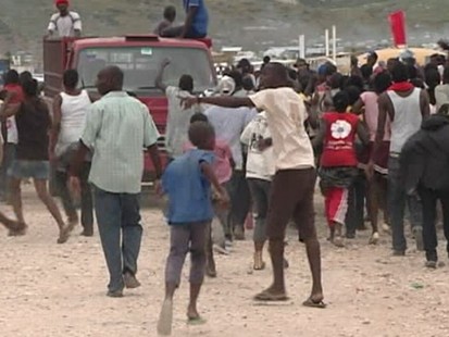 VIDEO: Thousands of refugees from the recent earthquake brace for the powerful storm.