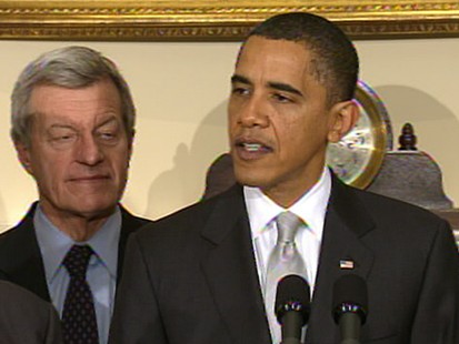 VIDEO: President Obama brought Senate democrats to the W.H. for health care talks.