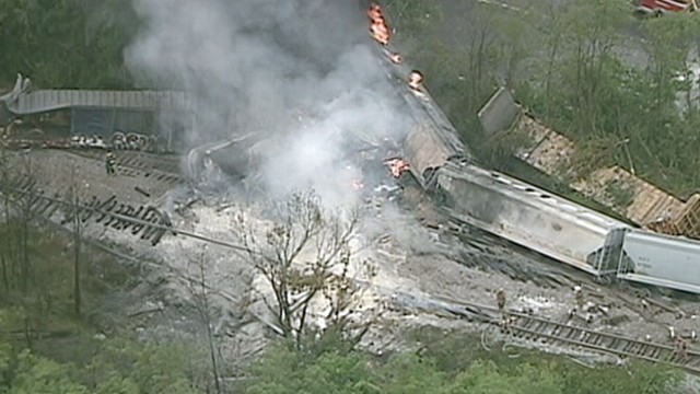 Video Sudden Explosion After Baltimore Train Derailment - ABC News