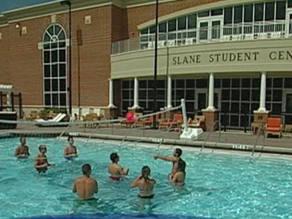 Colleg Kids Play Volleyball