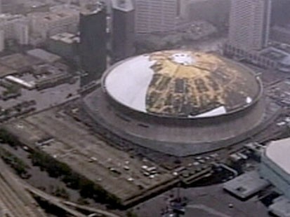 A picture of the Super Dome in New Orleans