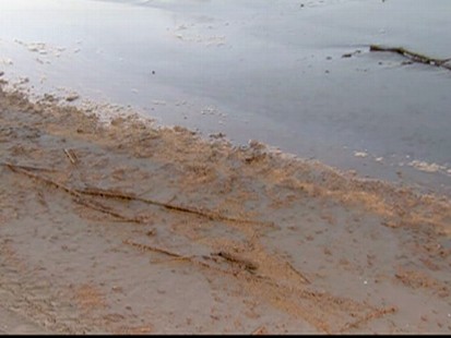 VIDEO: There is anger in the Gulf as the first images of oil covered sand emerge.