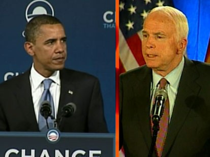 John McCain and Barack Obama