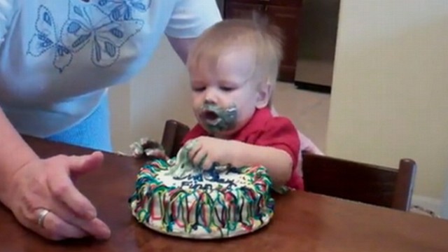 Funny Baby Videos Baby Finn Loves His First Birthday Cake Video