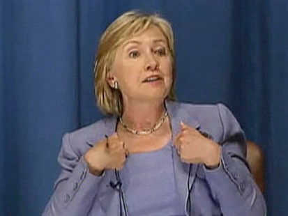 VIDEO: Hillary Clinton becomes irritated by a question at a town hall in Africa.