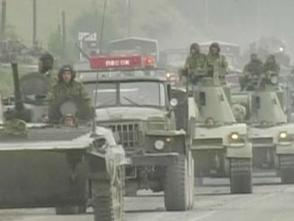 A picture of military vehicles.